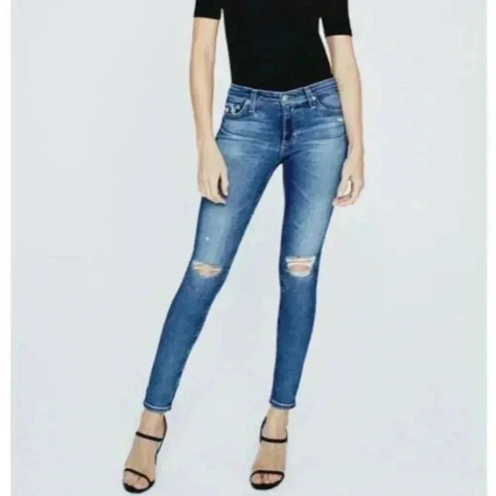 Adriano Goldschmied The Stilt Crop/ Cigarette Crop Size 29R. Distressed